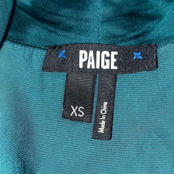 Paige Sevilla  Drapey Sleeve Crossover V-Neck Long Sleeve Bodysuit‎ Green XS - Picture 12 of 16